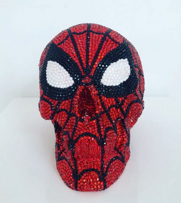 Spider-man Rhinestone Skull by Haus of Skulls