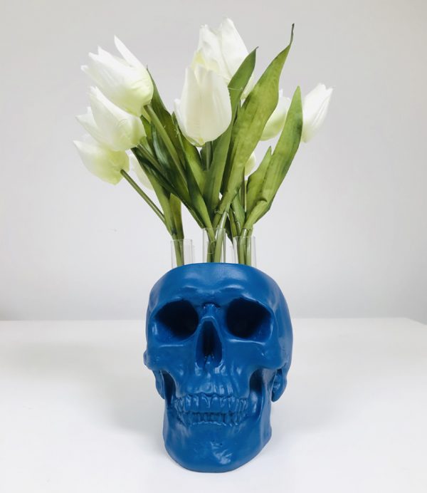 Test Tube Flower Skull by Haus of Skulls