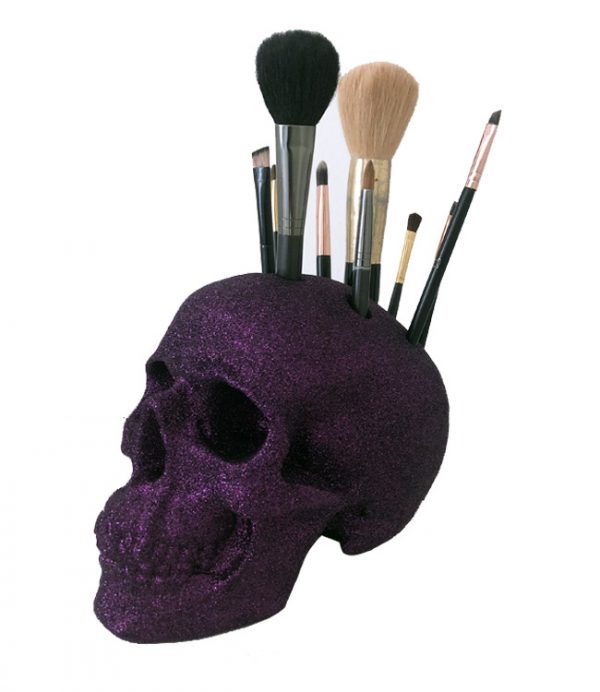 Pen / Make Up Brush Skull holder by Haus of Skulls