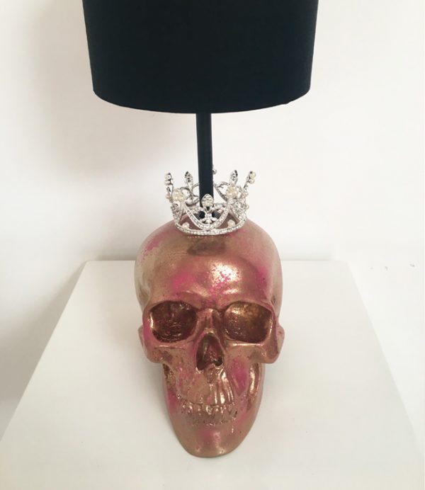 Handmade Skull Crown Lamp by Haus of Skulls
