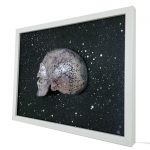 3D Skull Frame with Silver and Purple Skull