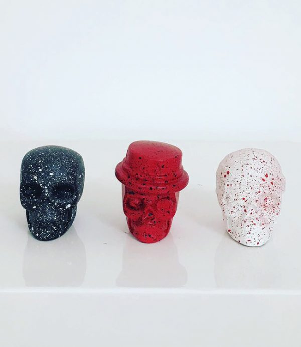 The 3 Amigos! Red Mix Skulls by Haus of Skulls