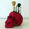 Pen / Make Up Brush Skull holder by Haus of Skulls