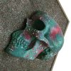 3D Skull Frame with Turquoise Plum And White Splatter Skull
