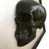 Framed 3d Half Black Skull