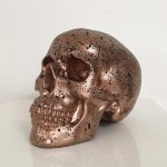 Rose Gold and Black Splatter Skull