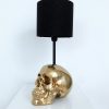 Handmade Gold Skull Lamp by Haus of Skulls