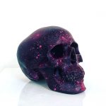 Black and Neon Pink Splatter Skull