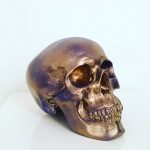Gold and Purple Splatter Skull