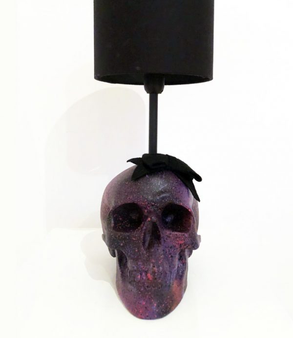 Handmade Mrs Skull Lamp by Haus of Skulls