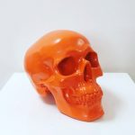 Orange Handmade Skull by Haus of Skulls
