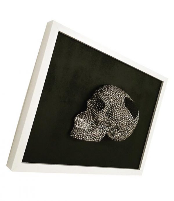 3D Skull Frame with Silver Rhinestone Skull