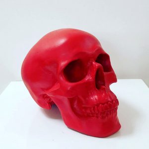 Red Handmade Skull by Haus of Skulls