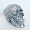 Silver and Black Splatter Skull