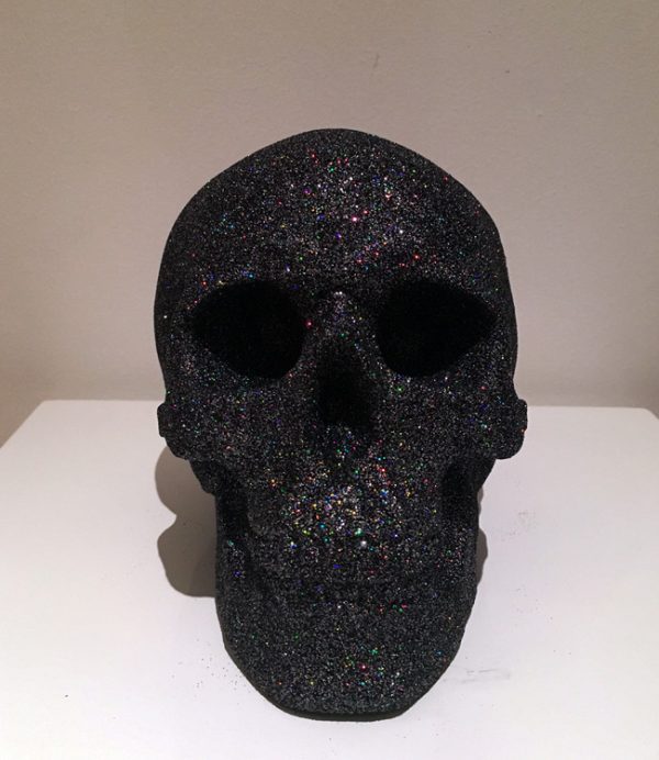 Black Holographic Glitter Skull by Haus of Skulls