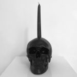 Black Candle Holder Skull by Haus of Skulls