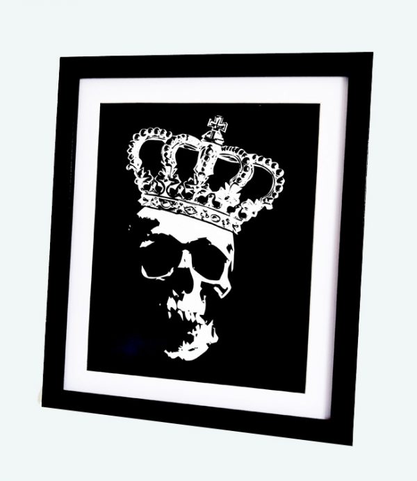 White Skull Crown Print by Haus of Skulls