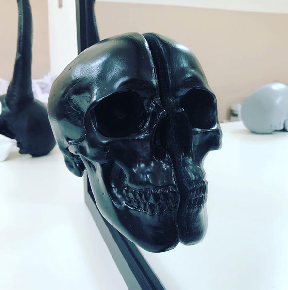 Handmade 3D Skull Mirror Frame by Haus of Skulls