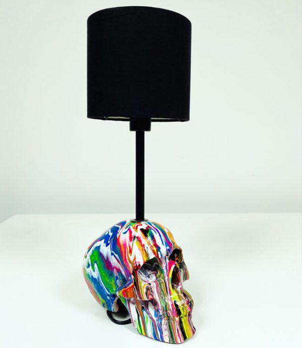 Fluid Art Skull Lamp by Haus of Skulls