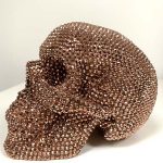 Rose Gold Rhinestone Skull