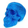 Peacock Blue Rhinestone Skull