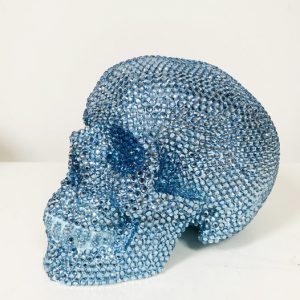 Light Blue Rhinestone Skull
