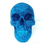 Capri Blue Rhinestone Skull