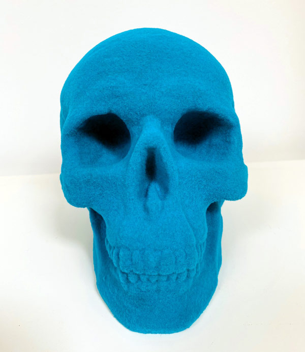 Turquoise Flock Skull