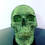 Light Green Rhinestone Skull