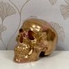 Gold and Baby Pink Splatter Skull
