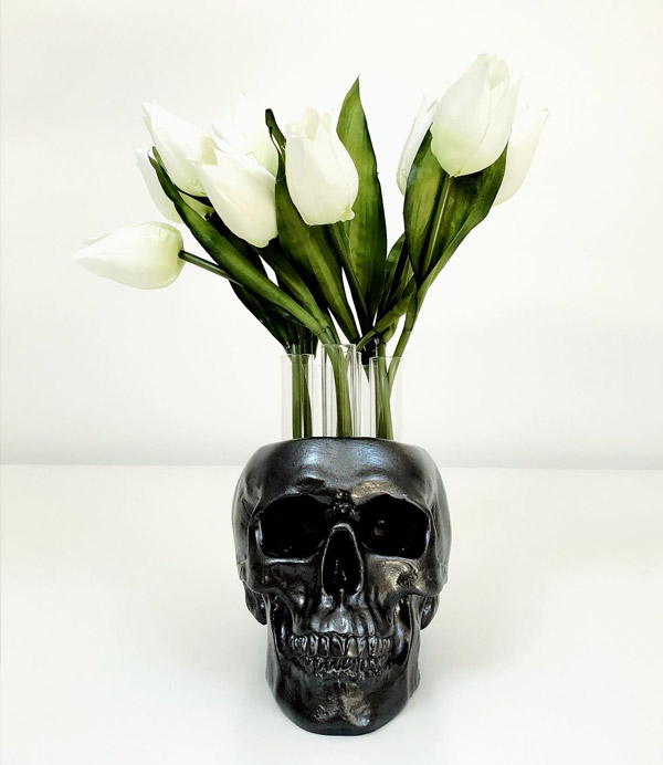 Test Tube Flower Skull